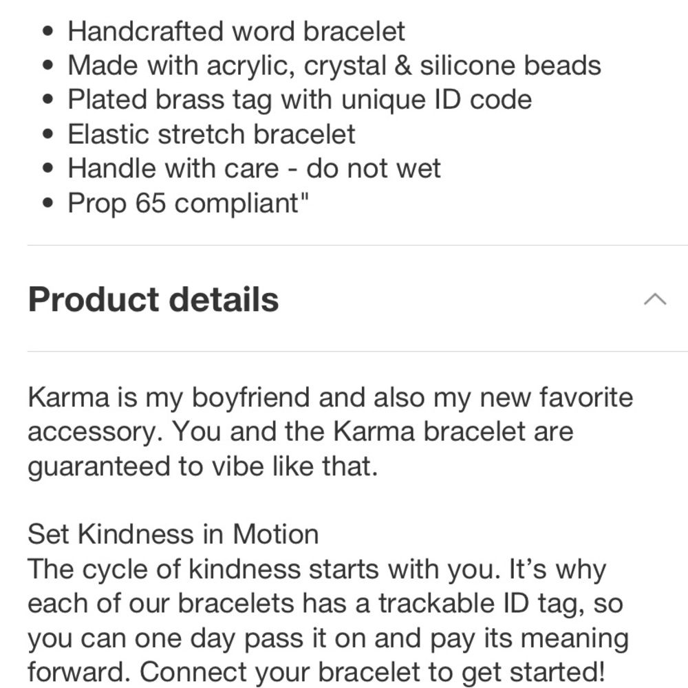 Little Words Project Karma Beaded Bracelet
- Malibu NWT - Picture 2 of 5